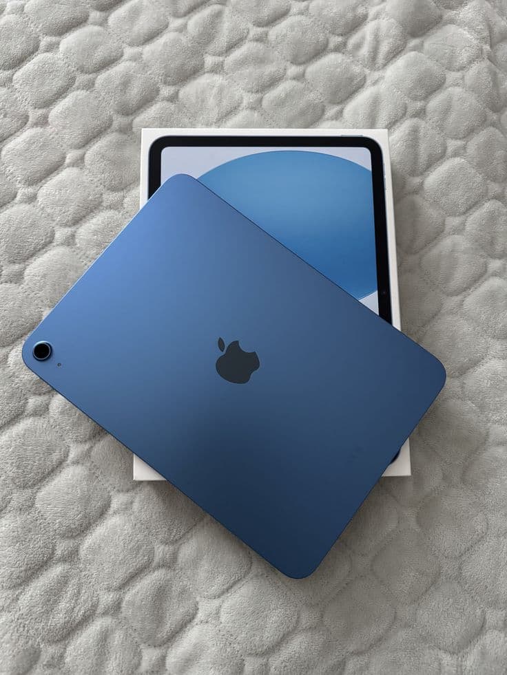 An iPad shown against a plain background